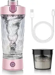 mountop Electric Protein Shaker 650 ml - BPA-Free Tritan Sports Bottle with USB-C Quick Charge, Quiet Robust Mixer with Integrated Powder Container for Gym, Office & Travel