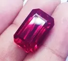 Loose Gemstone Certified 24.20 Ct Natural Blood Red Ruby Emerald Shape