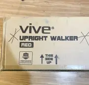 Upright Rollator Walker - Vive Health - RED New Sealed Box