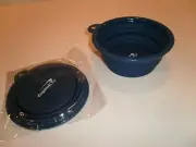 2x Portable Travel Collapsible Foldable Pet Dog Bowl cat Food Water Bowls Dish