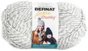 Bernat Softee Chunky Big Ball Yarn Solids-Grey Ragg 161130-30047