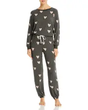 Honeydew Star Seeker Pajama Set in Black Heart - Exclusive