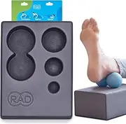 RAD Block I Myofascial Release Yoga Block with Storage I Self Massage Mobility and Recovery I High Density Foam, Grey