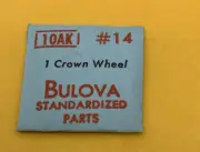 BULOVA 10AK Movement Factory Watch Replacement Part #14 - CROWN WHEEL NOS