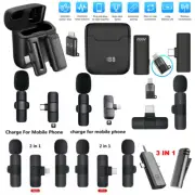 Lavalier Wireless Microphone Audio Video Recording Mini Mic For iphone/Android