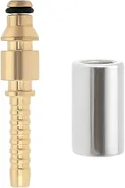 [Be In Your Mind] 1pc 1/4 inch Brass Pressure Washer Hose Fitting 6.5mm Quick Fit Male Pressure Washer Adapter with Crimping Ferrule Compatible with Stihl Pressure Washer