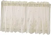 HOLIDYOYO Cute Room Decor Roman Blinds Beige Lace Valance Short Curtain for Kitchen Window Decoration 74x61cm