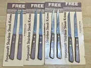 Vintage Forgecraft Stainless Steak Knives Sealed 8 Total Unopened New in Package