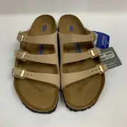 Birkenstock New w/ Box Florida Sandcastle Nubuck Soft Footbed Reg - Select Size