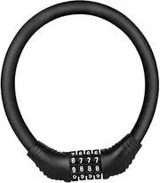 SUPVOX Cycling Bike Lock Portable Coded Tire Lock Password Padlock for Bicycle Security Black