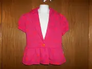 NEW GIRL'S KANDY KISS FUCHSIA PINK SWEATER STARS SIZE 14/16 MSP $20.00 .