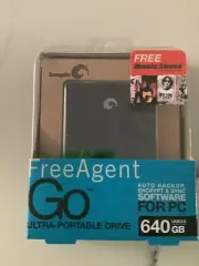 Seagate FreeAgent 640GB GoFlex Ultra-Portable External Hard Drive Black - NEW
