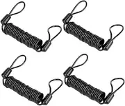 GETAJGHSD 4Pcs Portable Bike Reminder Cable Durable Security Cables for Motorcycle Bicycle Scratch Resistant Safety Lock Reminder Rope Black