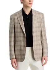 Vince Plaid Slim Fit Unstructured Sport Coat