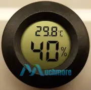 Pocket LCD Digital Cigar Humidor Hygrometer Thermometer Temperature Black Gauge
