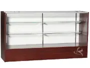 Glass Display Cabinet 70" Full Vision Showcase Display Cabinet Counter #SC6C