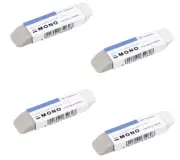 Tombow 57302 ES-510A MONO Sand and Rubber Eraser, 4-Pack. Erase Pencil and Ink
