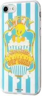 Looney Tunes iPhone SE (2nd Generation) / iPhone 8 / iPhone 7 Hybrid Case Cover Shockproof Shock Absorption [TPU Case + Back Panel Dresable] Lightweight Tweety/Popcorn IJ-WP7TP/TW002