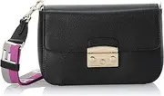 [Furla] WB00838-BX0006 METROPOLIS Women's NERO + MARMO VIOLET Shoulder Bag, NERO + MARMO VIOLET, Free Size