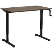 Matrix Manual Height Adjustable 1200mm Desk Black/Walnut