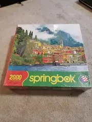 Springbok Puzzle 2000 Piece Mediterranean Waterfront New - Low Priority Shipping