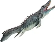 Gemini&Genius Mosasaurus Dinosaur Figurines Jurassic World Toys Hand-Painted Dino Decorative (Black)