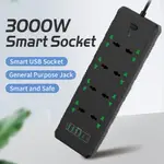 3000W 功率條 TB-T28 通用電源插座 8 × SOKETS 2 × PD 4 × USB 20W 快速充電器