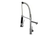 AQUAPERLA Spring Double Spout Kitchen Mixer Tap - Chrome