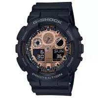 在飛比找博客來優惠-【CASIO】G-SHOCK 玫瑰金運動霧面質感雙顯錶(GA