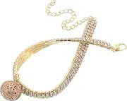 GREENADSCAPE Bling Rhinestone Pet Collar for Dogs and Cats Adjustable Elastic Necklace with Bell Stylish Design for Everyday Wear Comfortable and Durable Pet Jewelry