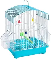 Parrot Cage - Portable Small Bird Cage, Cockatiel Cage Made of Metal Wire, Durable Parrot House, Unique Budgie Cage for Parrots, Lovebirds, Finches, Canaries