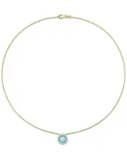 14K 0.16 ct. tw. Diamond Evil Eye Necklace