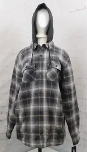 Volcom Insulated Riding Snow Flannel Shirt Jacket, Mens Small Stone