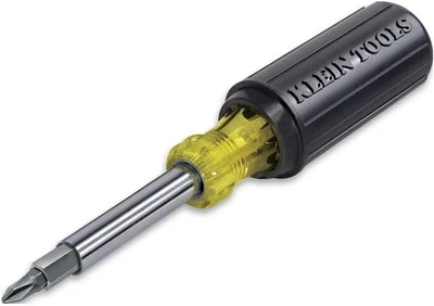 Klein Tools 32500 11-in-1 Screwdriver / Nut Driver Set, 8 Small, Yellow/Black