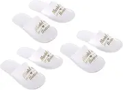 Healeved Bridesmaid Slippers House Slippers Party Guest Slipper Bridal Shower Honeymoon Slippers Women Slippers Sandals Sleep Tees for Women Items Portable Golden Fabric