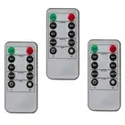 3pcs 10-key Remote Control With Timer LED Flameless Swing Flickering Candle