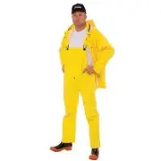 Cordova RS353Y 3-Piece Rain Suit, .35mm PVC/Polyester, Detachable Hood...