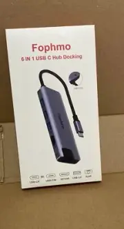USB-C Multiport Adapter for Macbook, Fophmo 5 in 1 USB C Hub, USB 3.0 5Gbps Data