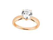 Genuine 0.75Ct Round Diamond Accented Solitaire Engagement Ring 10k Gold