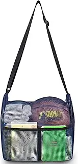 Metaverse Mesh Hobo Shoulder Crossbody Tote bag for Training Camping Hiking Gym Beach Ball Luggage Sports Clothes Storage