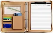 Leather Padfolio For Men, Stylish Document Holder, Zippered Padfolio, Leather Folio Folder, A4 Notepad Binder, Leather Padfolio For Women, Document Folder Organizer, Adult Leather Organizer, Professio