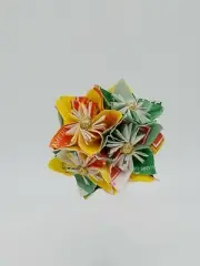 Exclusive Handmade Original, One of a Kind Piece, Hanging Kusudama Flower Ball