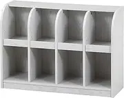 Fuji Boeki 52282 Picture Bookshelf, 2 Tiers, Toy Storage, Width 34.2 x Depth 11.8 x Height 23.6 inches (86.5 x 29.8 x 60 cm), Oak White