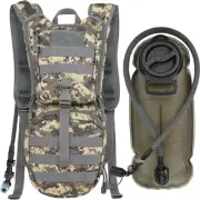 Tactical Molle Hydration Pack Backpack With 3L TPU Water Bladder Military Daypak