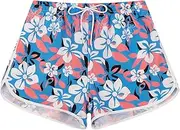 [Lansbojun] Women Board Shorts Print Swim Shorts Quick Dry Swim Trunks with Mesh Lining and Pockets