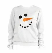Snowman Face Sweatshirt CrewneckHoodie sweatshirt