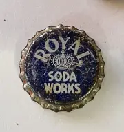 bottle cap crown ROTAL SODA WORKS cone cork ACL flat Label HILLSBORO ORGEON top