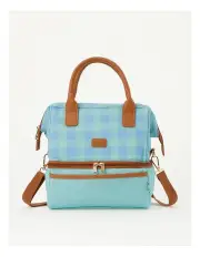 [Vue] Double Layer Lunch Bag in Blue Check
