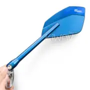 KiWAV CleaverII Blue Mirrors with Adapter For Ducati Panigale ε