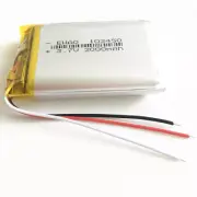 3.7V 2000mAh 3 wires Thermistor Lipo Polymer Rechargeable Battery For GPS 103450